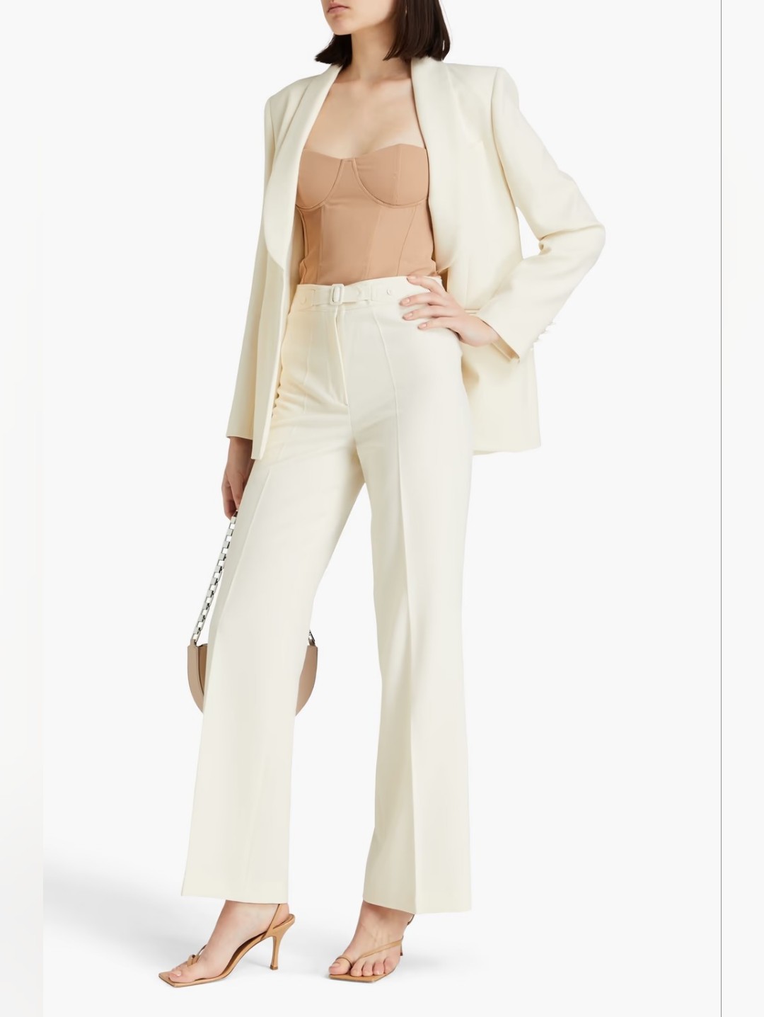 Maje Crepe Cream Pants